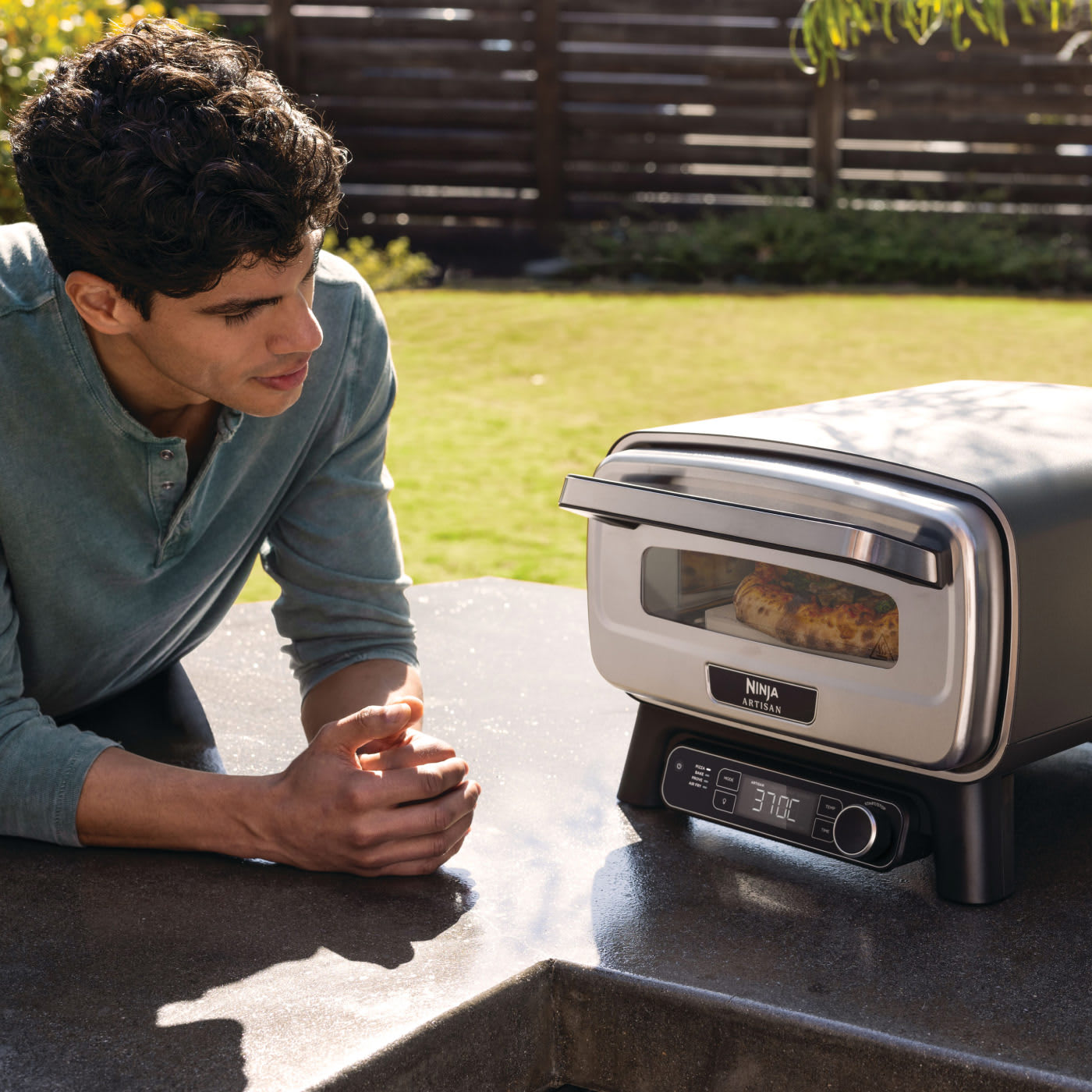 Image of Ninja Outdoor Artisan Pizza Oven chef's view window